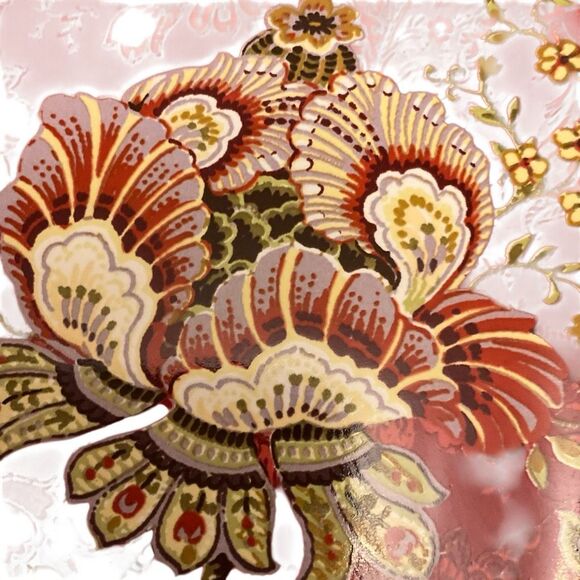 Gabrielle Red Scalloped Edge Appetizer Dish/Jewelry Tray - Picture 2 of 10